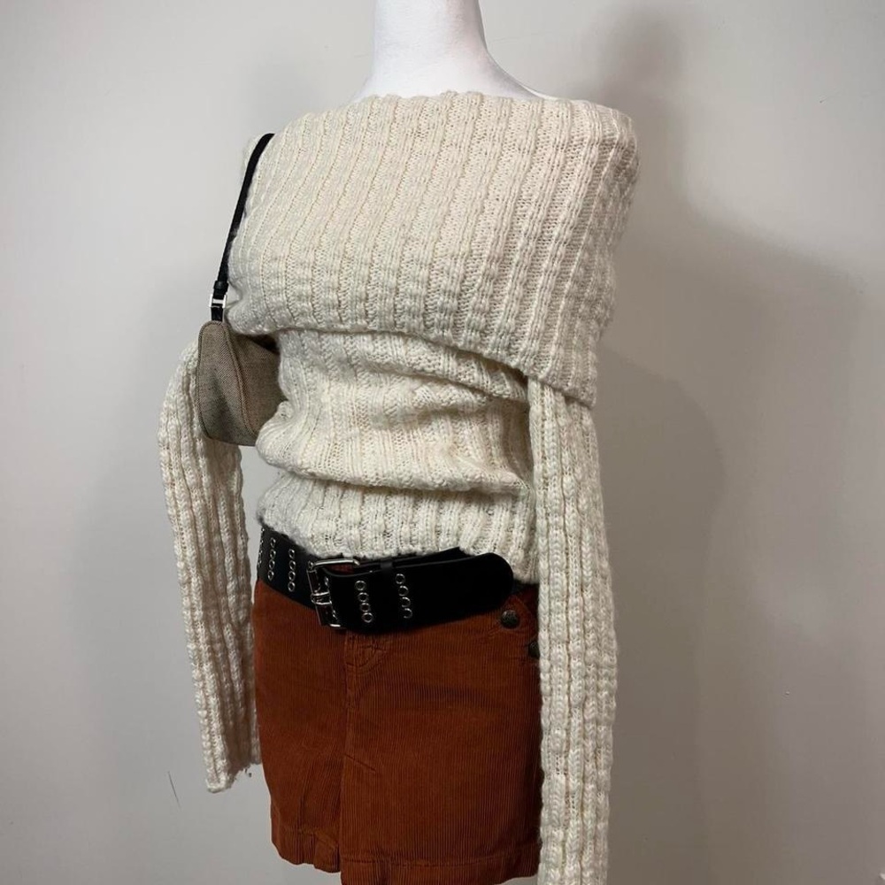 The Limited Cream Off-Shoulder Sweater